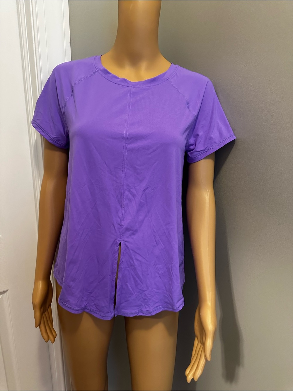 Lilly Pulitzer Lavender Short Sleeve Tee with Front Center Slit